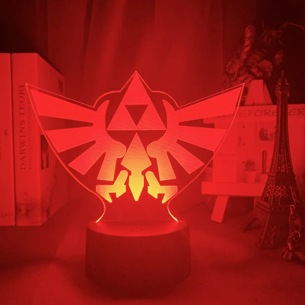 Игра Легенда о Зельде логотип светодиодный ночной Светильник прохладный кабинет декоративный светильник ing многоцветная меняющаяся настольная лампа событие приз