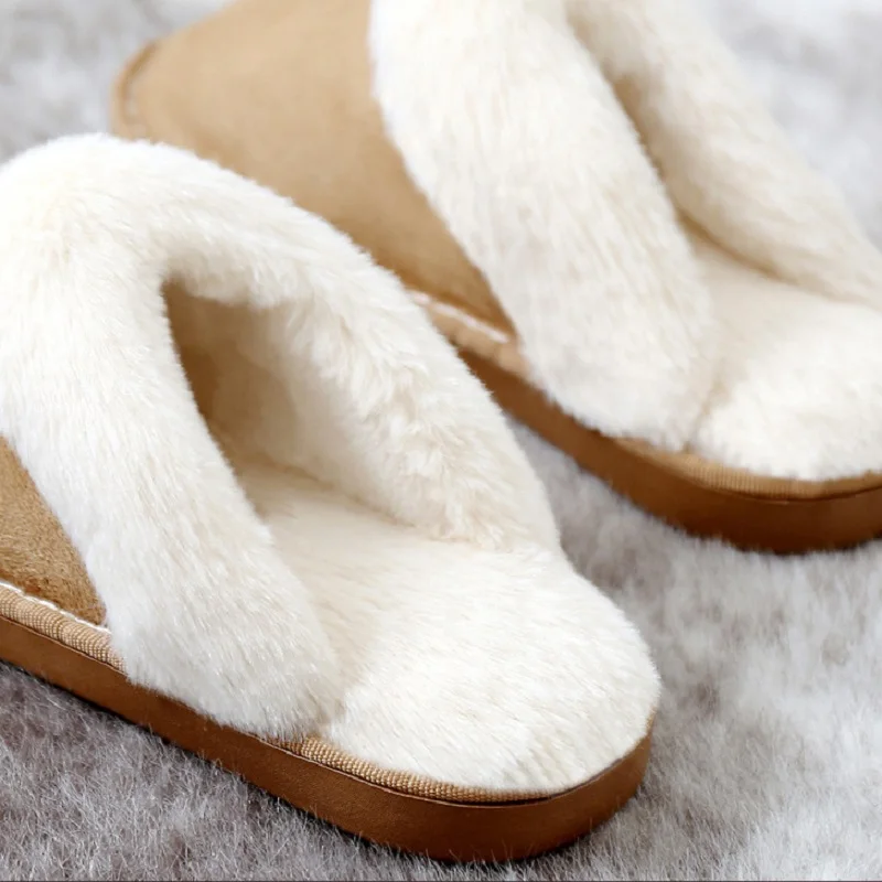 Luxury Fashion Women Furry Fur Slides Indoor Home Slippers Women Winter Warm Shoes Men Slippers Big Size 11 12 13 47 Faux Suede