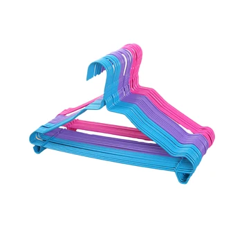 

10pcs Non-Slip Metal Clothes Hook Hangers Plastic Outdoor Drying Rack for Kids Children clothing closet organizer garment suit