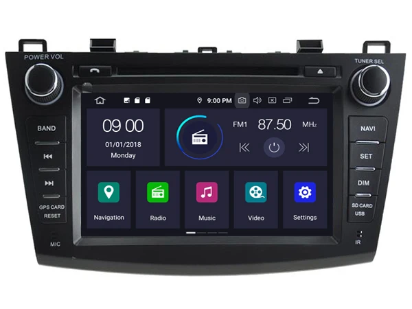 NaweiGe 8 дюймов Android Восьмиядерный 9,0 PX5 4+ 32 ГБ Автомобильный dvd для Mazda 3 2010-2012 Авторадио gps навигация автомобильный Радио стерео автомобильный DVD