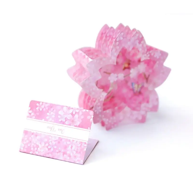  3D Pop Up Romantic Cherry Blossom Carving Box Wedding Invitation Card Birthday Christmas Mother's D - 4.00027E+12