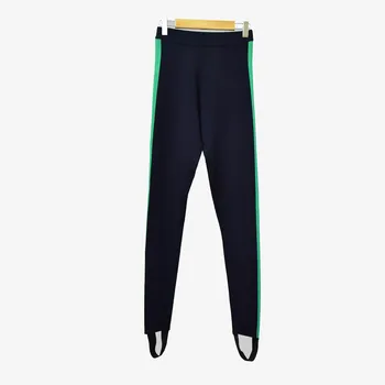

Women Pants 2019 Autumn and Winter Side Green Strip Casual Pants Stepping Pants