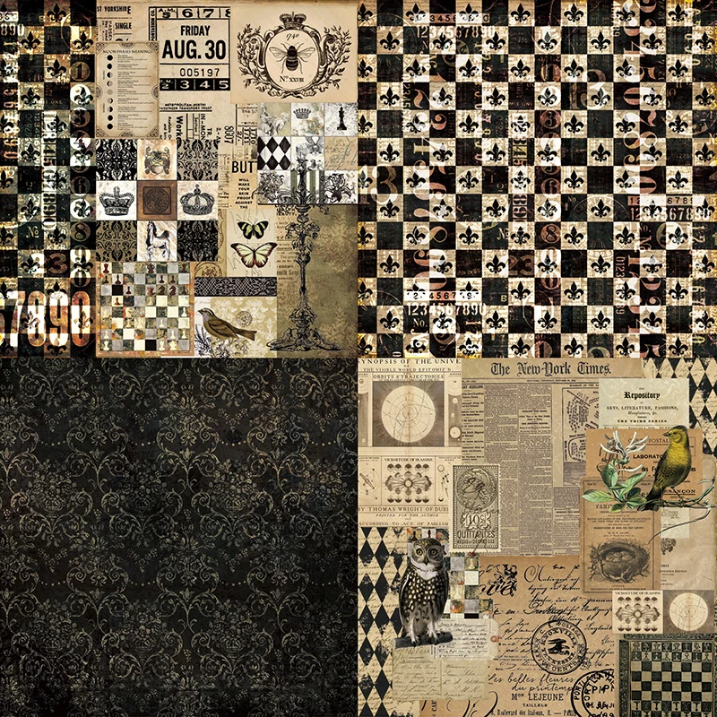 Panalisacraft 24 sheets 6"X6"vintage patterned paper pad Scrapbooking paper pack handmade craft craft Background pad card