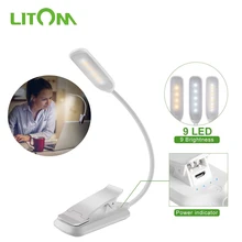 

Rechargeable Book Light 7 LED Reading Light with 3-Level Warm Cool White Daylight Flexible Easy Clip Night Reading Lamp in Bed