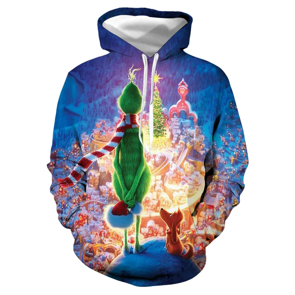 3D принт фильм Grinch Косплей Grinch Толстовка костюм унисекс Топ Толстовка Куртка пальто - Цвет: A15