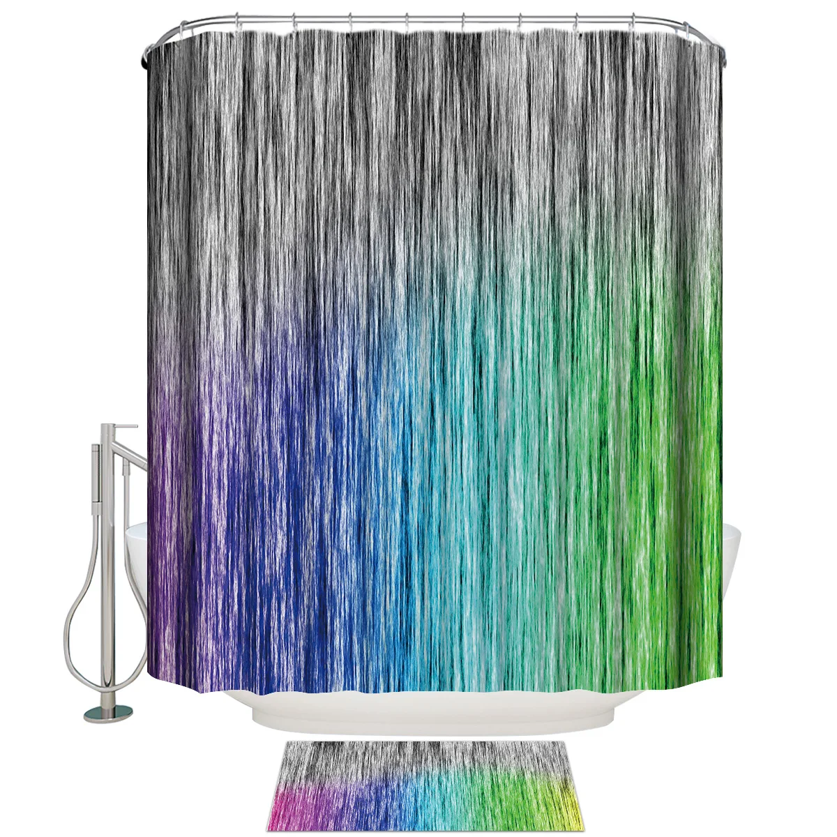 Abstract Color Field Shower Curtain Set Bathroom Decor | Дом и сад