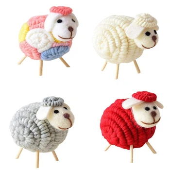 

Christmas Nordic Wool Felt Lovely Sheep Cute Desktop Mini Ornaments New Year Table Decorations for Home Gifts
