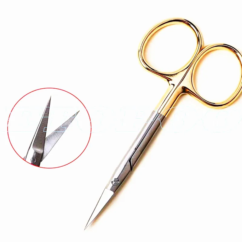 Ophthalmic Tool Surgical Instruments Plastic Surgery Tool Cornea Scissors 9.5CM Medical Surgical Eye Scissors Beauty Scissors Cut Tissue