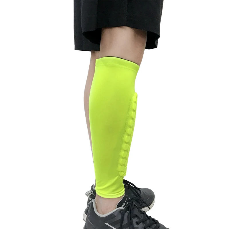 1Pcs Sports Football Cycling Compression Sleeves Honeycomb Sponge Safety Calf Leg Shin Sports Protection Men Women