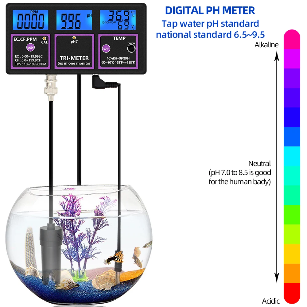 ph para o teste ph temperatura ec