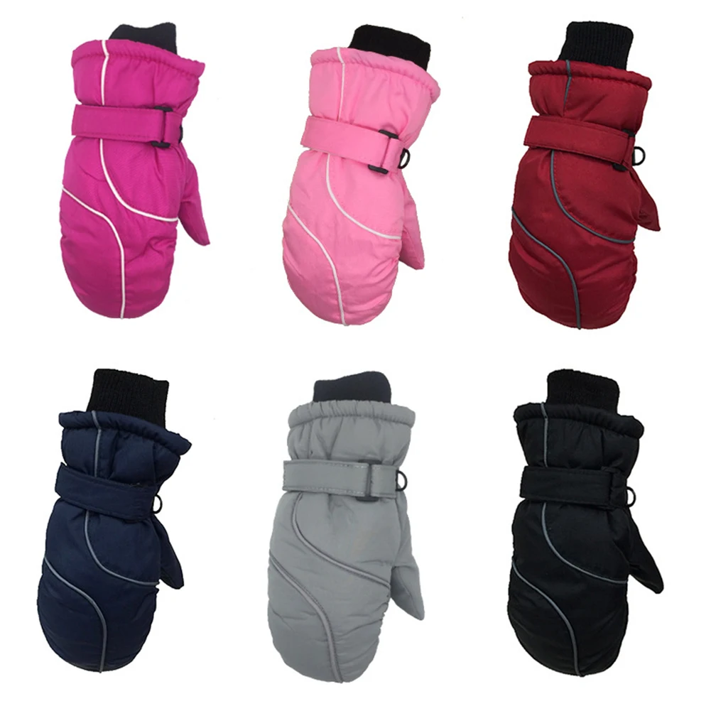 

Childrens Gloves Winter Warm Outdoor Sports Ski Snowboard Cycling Non-Slip Waterproof Thick Fleece Boy Girl Kid Cartoon