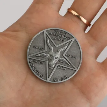 

Lucifer Morning Star Satanic Pentecostal Coin Specie Cosplay Accessories Prop