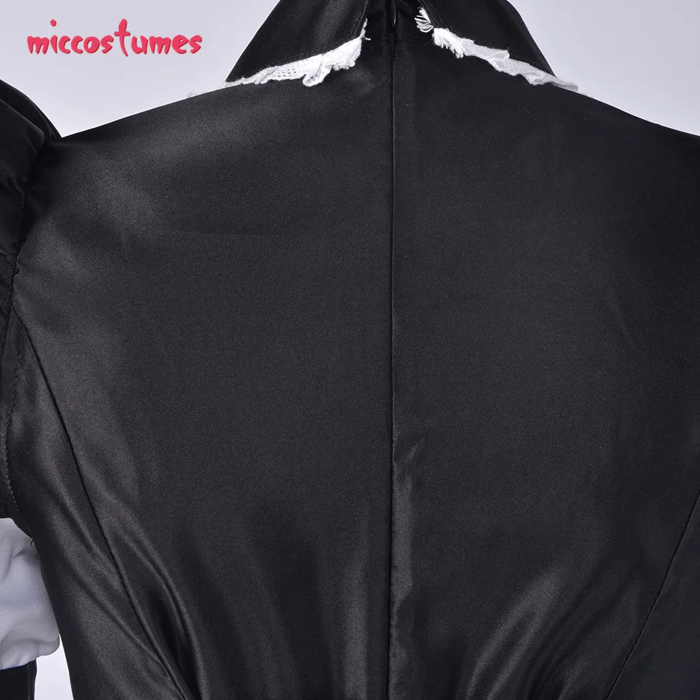 Frauen Nekopara Chocola Cosplay Kostüm Dienstmädchen Kleid mit Schürze Petticoat Katzenohren Schwanz 7
