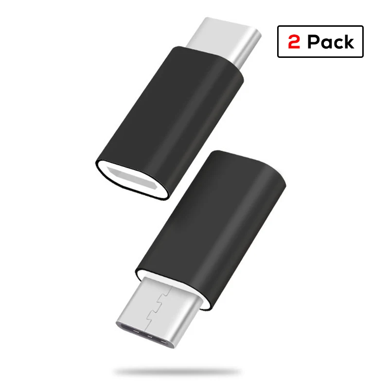 SUPTEC 10 шт USB адаптер usb type C штекер Micro USB Женский адаптер типа OTG-C Конвертер Разъем для Macbook samsung S9 S8 - Цвет: 2 Pack Black