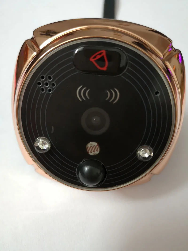 Golden ROLLUP iHome4 WiFi видеокамера-дверной глазок дверной звонок только видео IP дверной звонок ИК ночного видения PIR детектор движения видео SMS сигнализация - Color: Golden