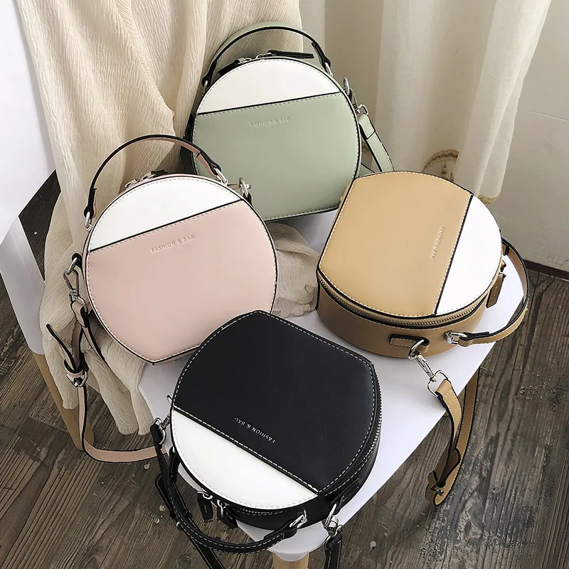 

Summer New Arrival INS Super Fire Contrast Color Bag Women's 2019 New Style Korean-style Versatile Shoulder Fashion Small round