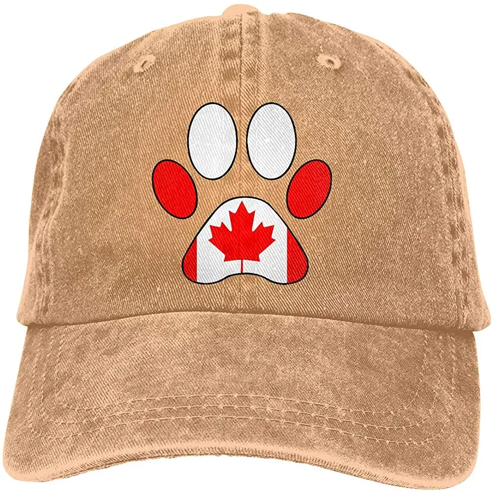 Флаг Канады собака Лапа взрослая джинсовая Дальнобойщик шляпа регулируемая бейсболка