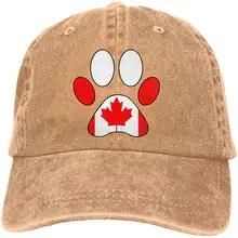 Флаг Канады собака Лапа взрослая джинсовая Дальнобойщик шляпа регулируемая бейсболка