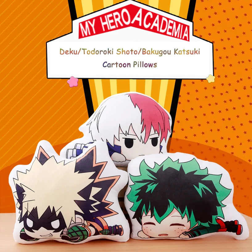 Мягкая подушка Deku милая Подушка My Hero Academia Midoriya Izuku Bakugou Katsuki Shoto плюшевые подушки