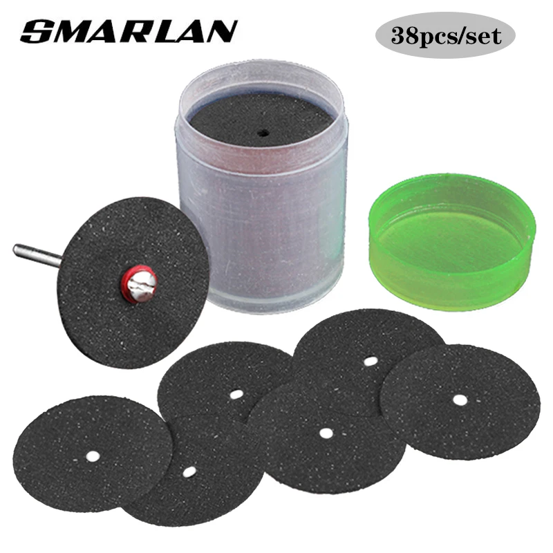 Set 38 Dischi Da Taglio 24mm Con Gambo 3mm Per Utensili Rotanti – Per Metallo, Plastica, Fibra E Legno