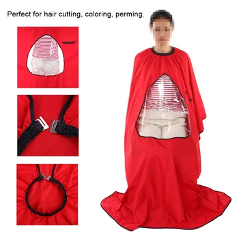 

Adult Salon Hairdressing Hair Cutting Apron Barbers Hairstylist Cape Gown Waterproof Barber Cover Transparent Cloth