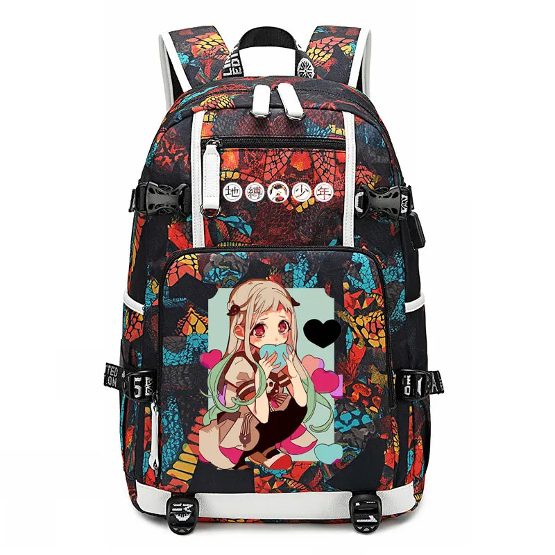 Рюкзак Jibaku Shounen Hanako kun новый мужской рюкзак для ноутбука дорожная сумка USB