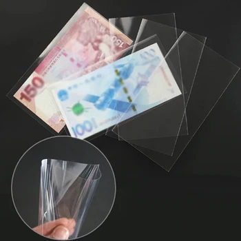 

Flat Pocket Plastic Storage Banknotes Bags Money Protection Box Case-Collection