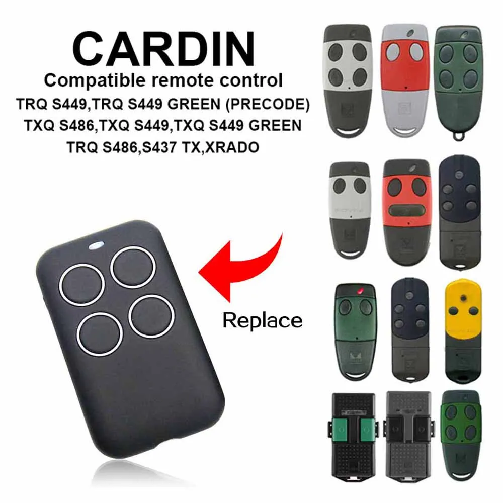 CARDIN TRQ TXQ S449 S486 XRADO remote control compatible copy gate garage door 433mhz 868mhz | Электроника