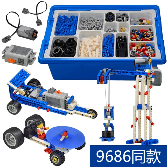 High-Tech compatible 9686 DIY 9656 Building Block parts.Motor Battery Box Aid Set For Technology MOC 9686. Compatible Legoin set 1