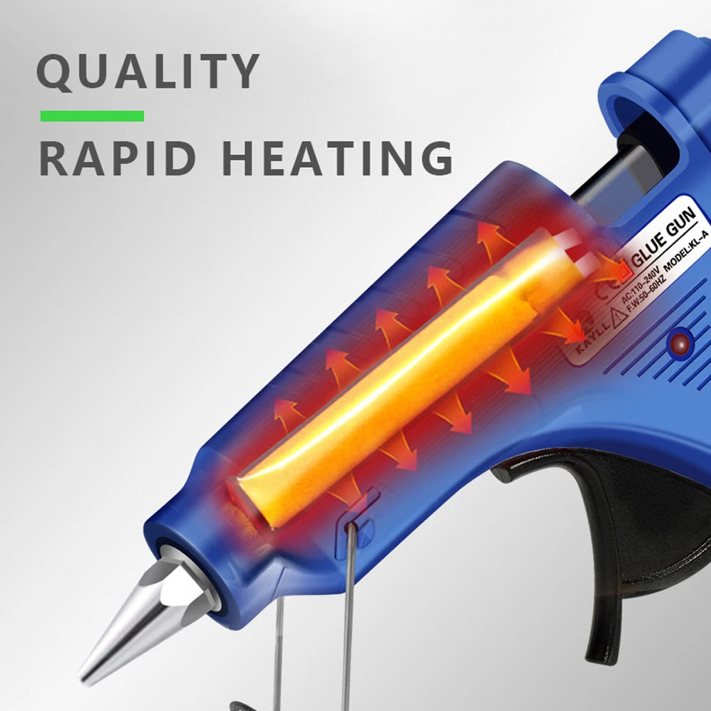 Mini Hot melt Glue Gun 40W High Temperature Silicone Gun,DIY Projects, Repairs ,Artistic Creation,with 1-50pcs 7mm Glue Sticks 2
