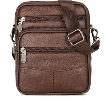 

Real Leather men Casual 2 colors Small Waist Bag Cowhide Fashion Hook Bum Bag Waist Belt Pack Cigarette Case 5.5" Phone Pouch