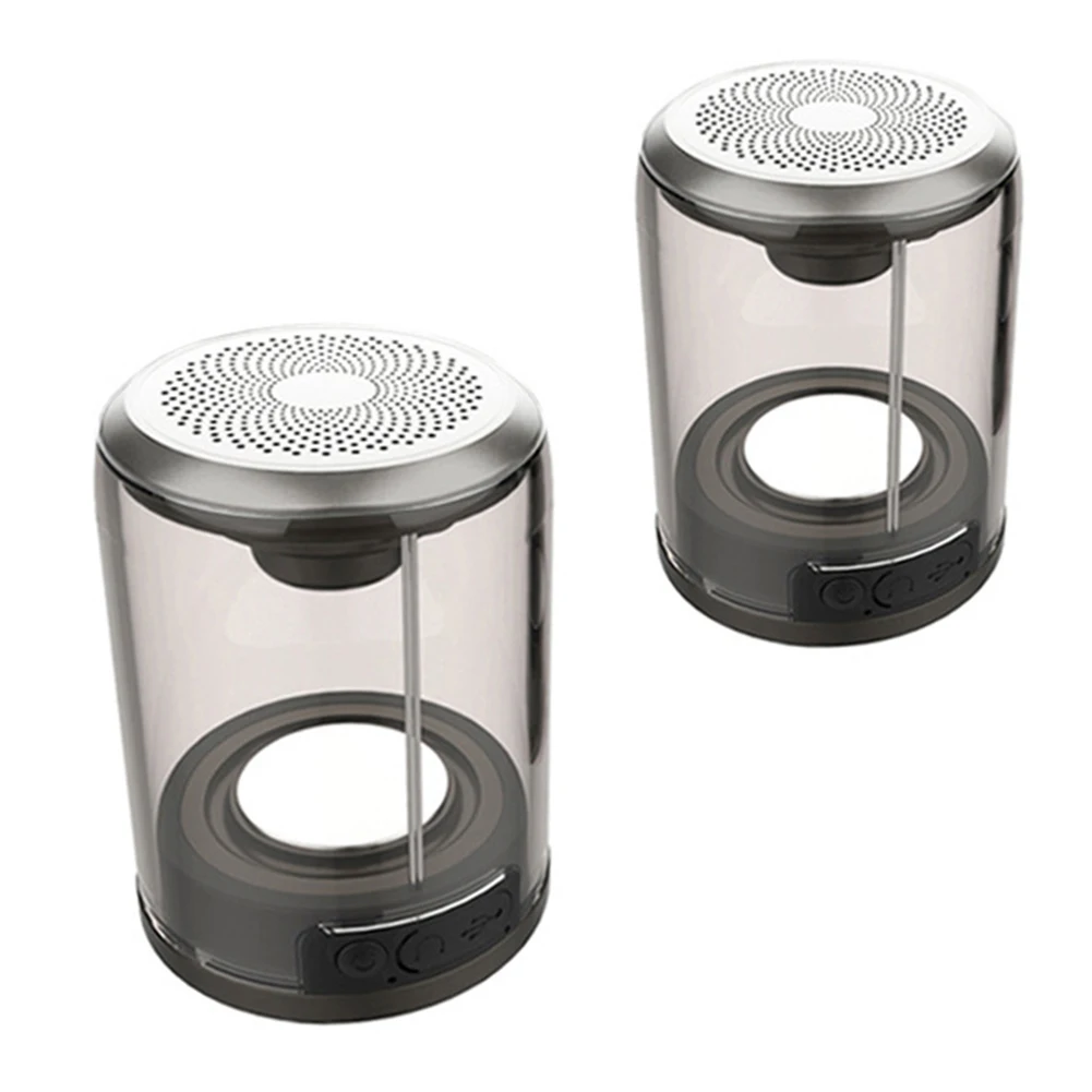 Silver Хрустальный звук мини Магнитный HIFI портативный Bluetooth динамик наружная беспроводная звуковая панель подарок Водонепроницаемый Аудио Микрофон Стерео - Цвет: Silver