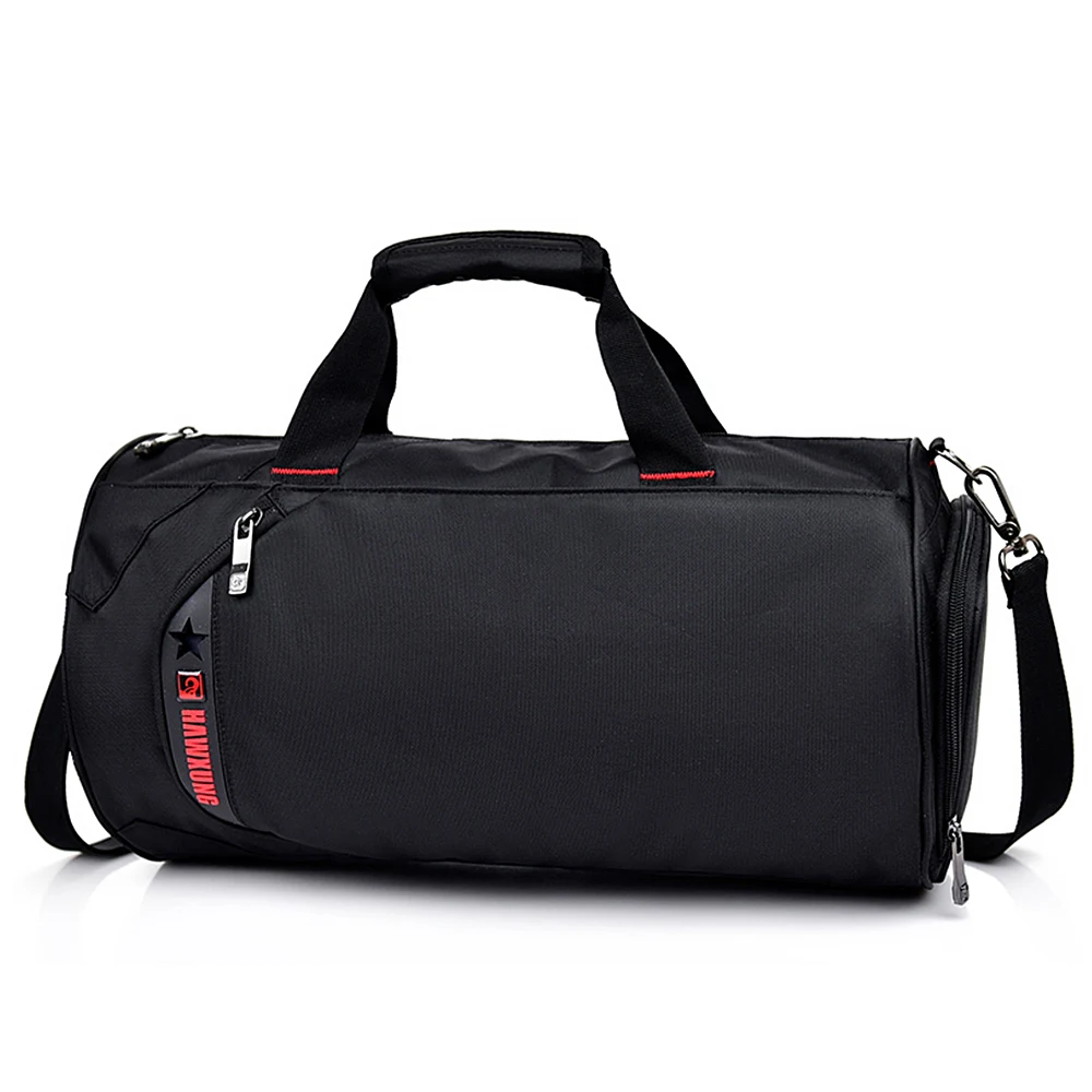Водостойкая спортивная сумка с раздельным мокром карманом и отсеком для обуви, Дорожная Спортивная сумка, сумка, сумка - Color: Black