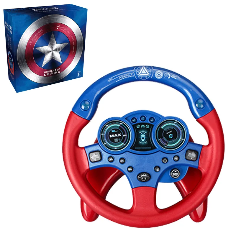 Electronic Simulation Steering Wheel With Light And Sound Early Education Puzzle Co-Pilot Sports Car Steering Wheel Toy Boy Gift 13