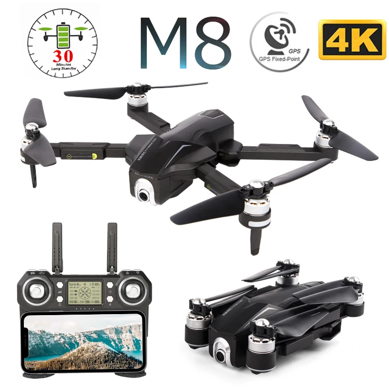 

M8 5G GPS WiFi FPV RC Drone with 4K HD Camera Optical Flow Wide Angle Foldable Professional Helicopter Quadrocopter Kid Toys F11