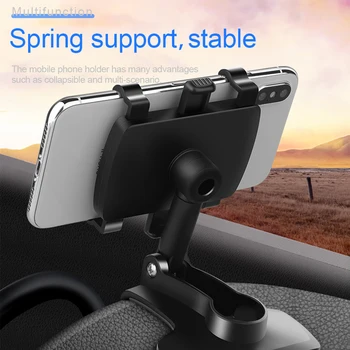 

360 Degree Universal Car Automobile Multifunctional Navigation Support Frame Dashboard Mobile Phone Bracket Rearview Mirror