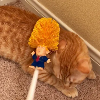 

1 Pcs Donald Trump Toilet Bowl Brush Funny Gag Gift Toilet Great Again JS22