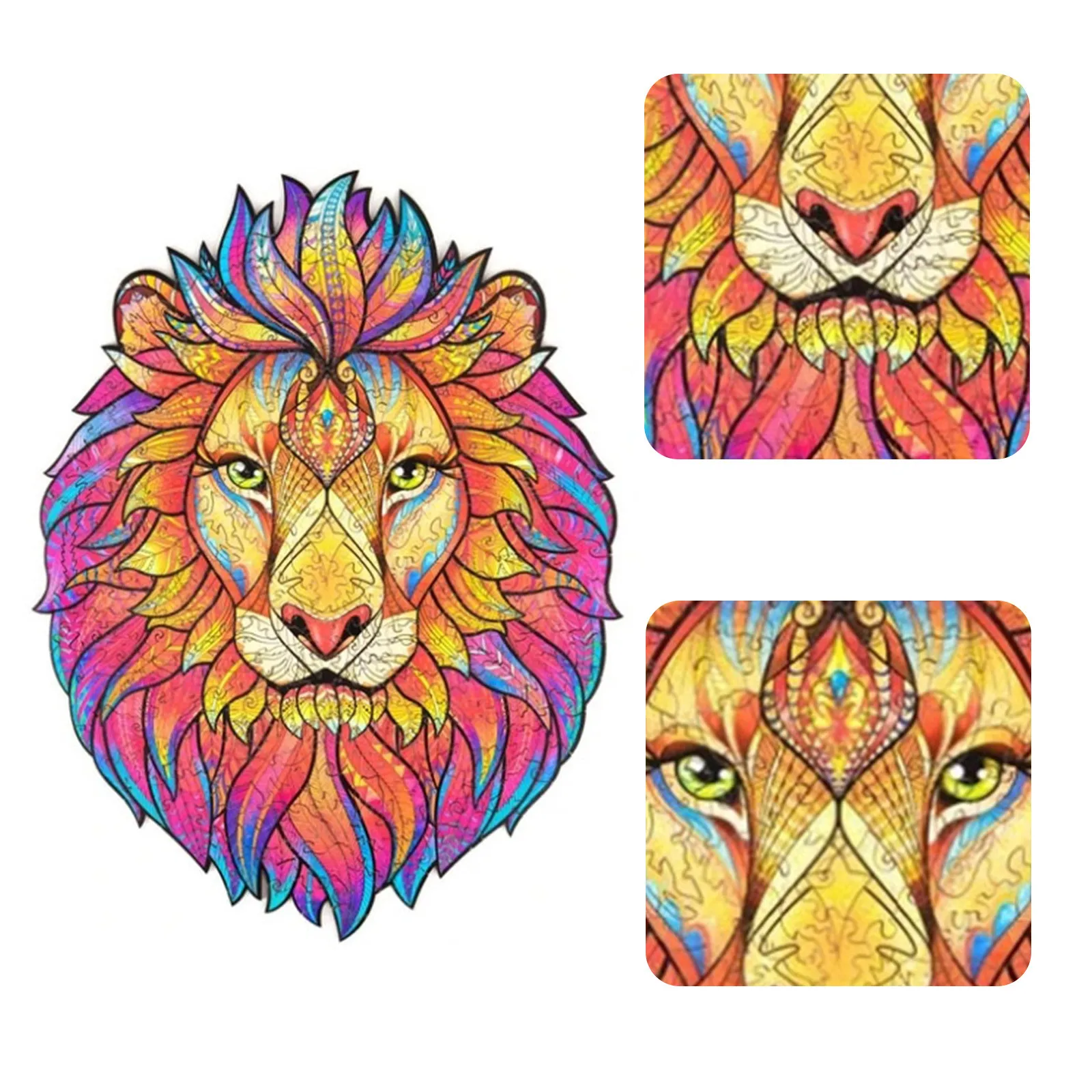 Wooden Puzzles Majestic Wolf DIY Puzzle 