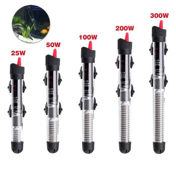 

25W/50W/100W/200W/300W Submersible Fish Tank Water Heater Temperature Heating Rod Plug 7