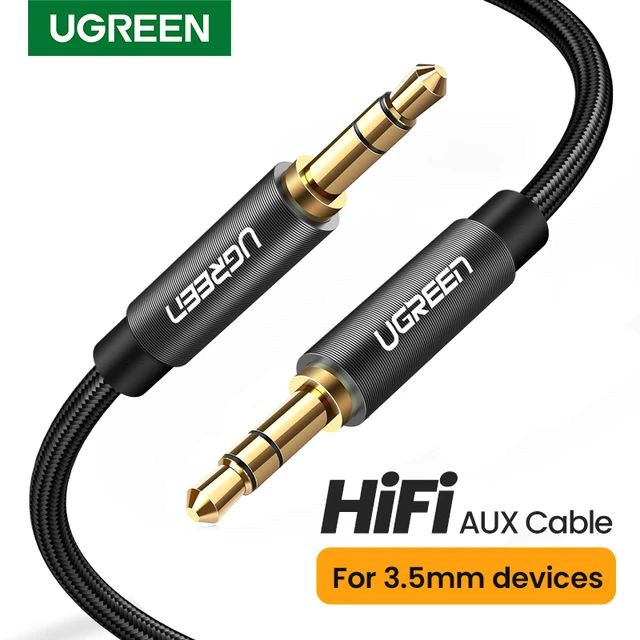 UGREEN-Cable auxiliar de 3,5mm para altavoz, conector de Audio para  auriculares de coche, altavoz Jack de 3,5mm para Samsung y Xiaomi, Cable Aux  de 3,5mm - AliExpress