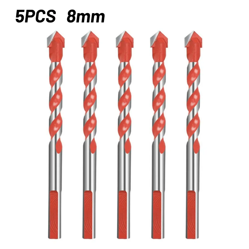 

5pcs 6mm 8mm Multifunction Drill Bits Set Ceramic Wall Tile Marble Glass Punching Hole Saw Drilling Bits Working For Power Tools