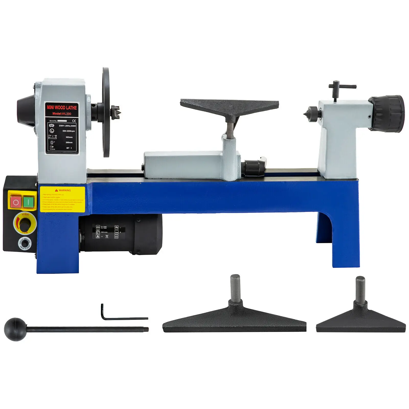 US $180.00 Benchtop Mini Wood Lathe Variable Speed 3200RPM Woodworking DIY Lathe With A 13hp Motor And MT1 Spindle Woodturning Lathe