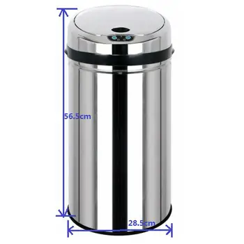 

LOW PRICE 30L Automatic Open Close Trash Can Sensor Waste Bin Touchless Recycling Bin Garbage Can Stainless Steel Large Capacity