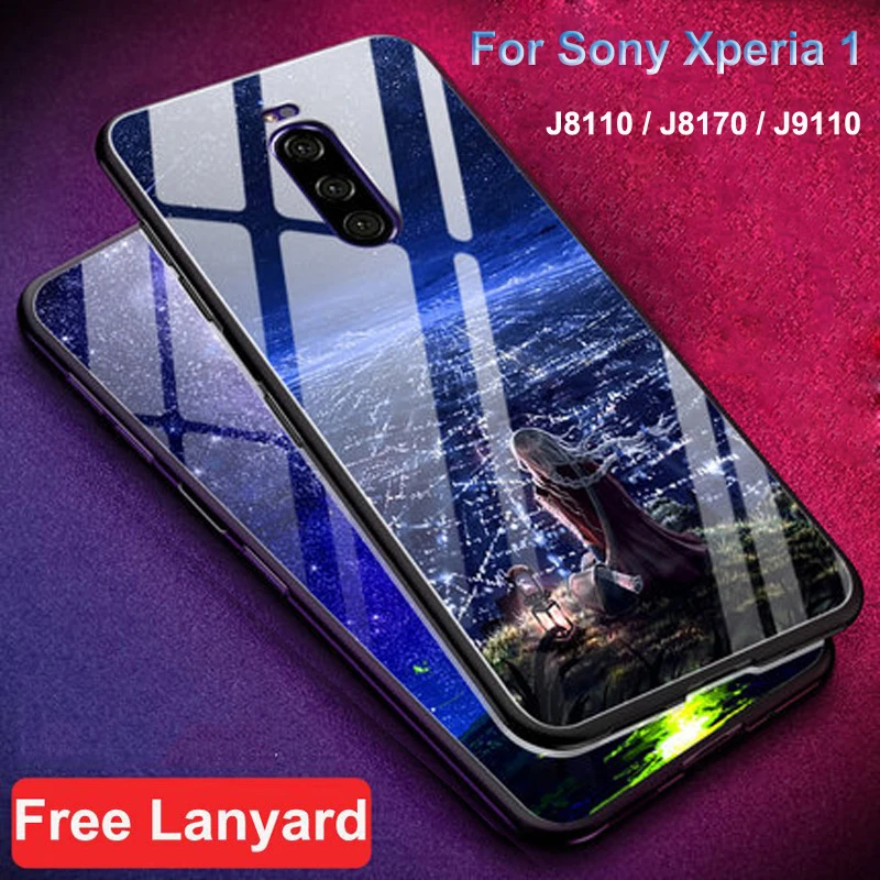 Serena werkloosheid Jeugd Glass Back Case Sony Xperia 1 | Xperia 1 Case Tempered Glass - Sony Xperia 1  Case - Aliexpress