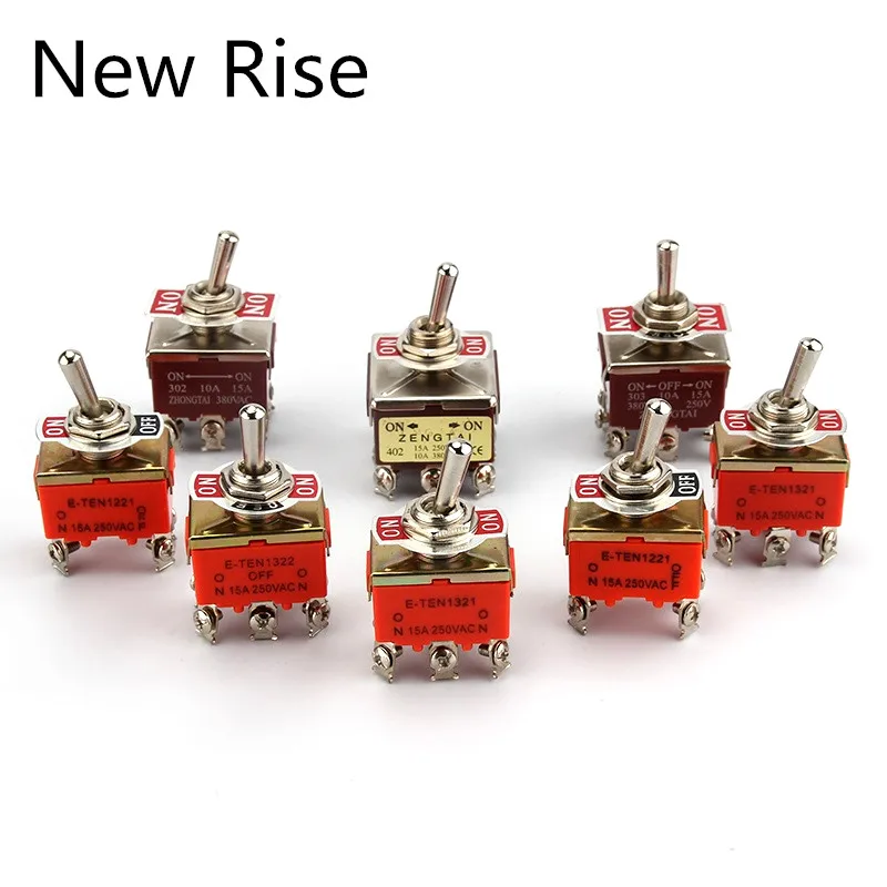 1Pc 12Mm Interruttore A Levetta 15A/250Vac 2/3 Posizione On-On On-Off On-Off-On Interruttore A Bilanciere 2Pin 3Pin 4Pin 6Pin 12Pin Terminali A Vite