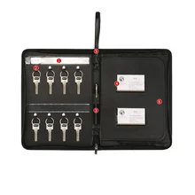 Многофункциональная сумка менеджера из искусственной кожи для продажи на продажу, папка А4, сумка менеджера с застежкой-молнией, крючки для ключей, органайзер для карт, держатель