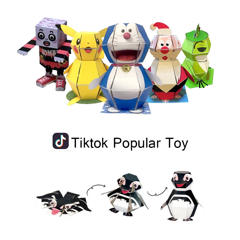 

17 style TIKTOK Popular Origami Toy Japan Introduces Chinese Creative Handmade Origami Set Handicraft Toys