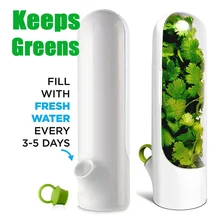 Mantém vegetais verdes frescos para 2x mais premium herb keeper e herb recipiente de armazenamento para utensílios de armazenamento de cozinha