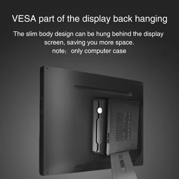 

Metal Chassis Computer Case Horizontal Office Host Desktop Gaming HTPC 2.0 USB Home Mini ITX Power Supply With Radiator Hole
