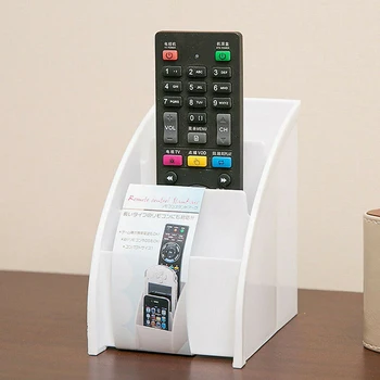 

Storage Box Remote Control Holder Living Room For Air Conditioner TV 3 Grid Home Freestanding Office Desktop Practical Hotel
